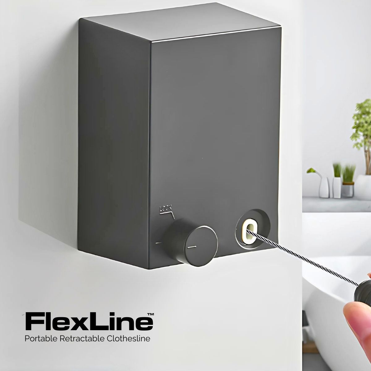 FlexLine™ Portable Retractable Clothesline