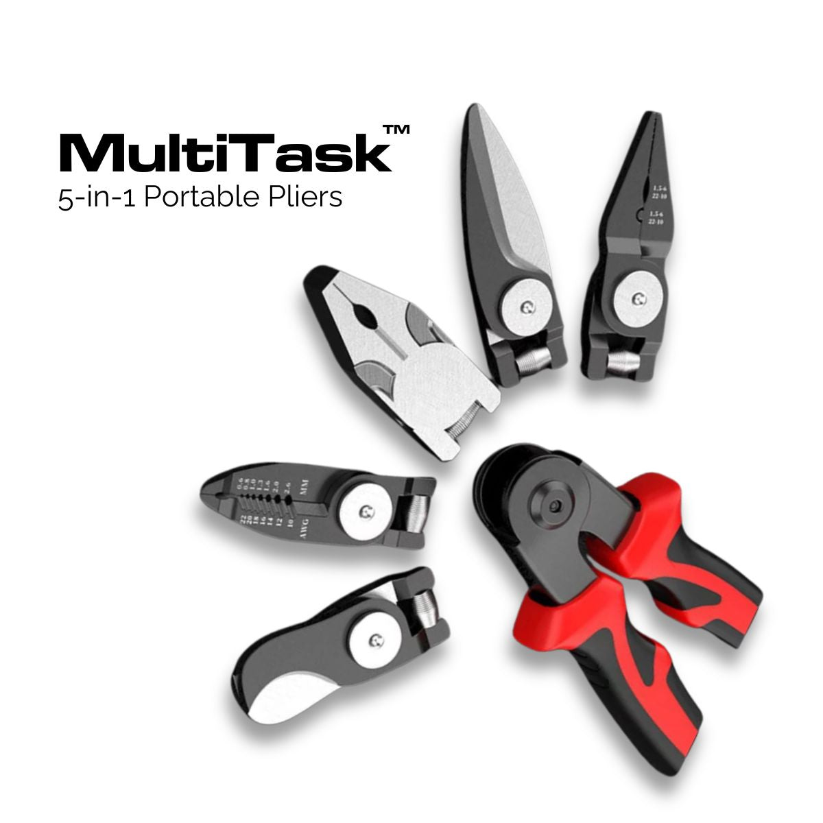 MultiTask™ 5-in-1 Portable Pliers