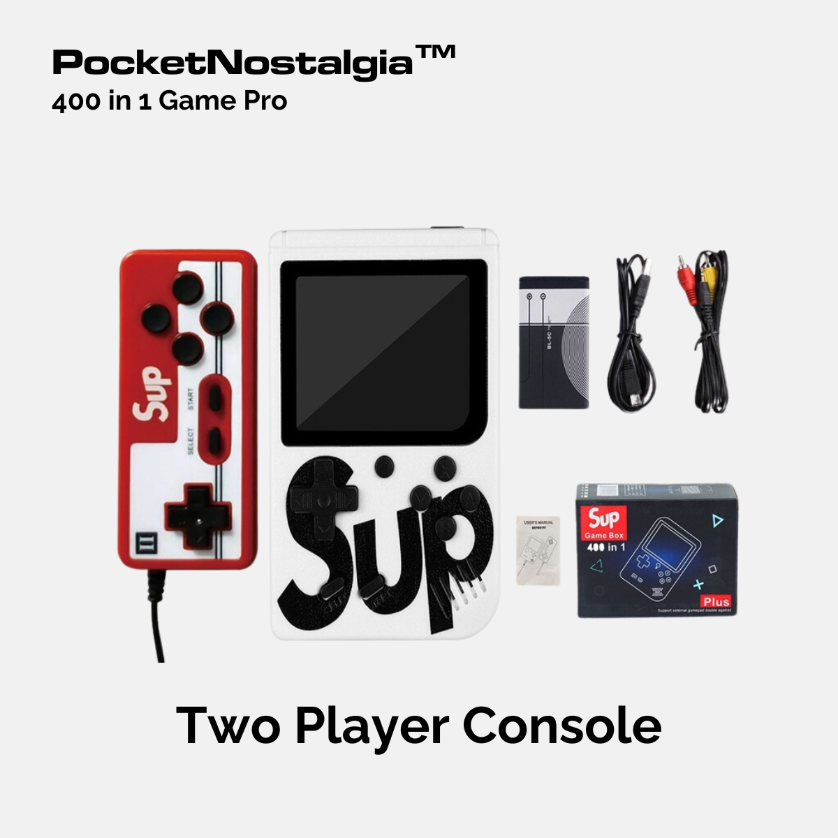 PocketNostalgia™ 400 in 1 Game Pro