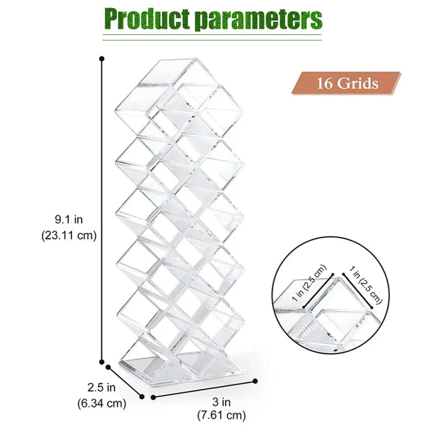 LipOrg™ 16 Slot Acrylic Lipstick Organizer