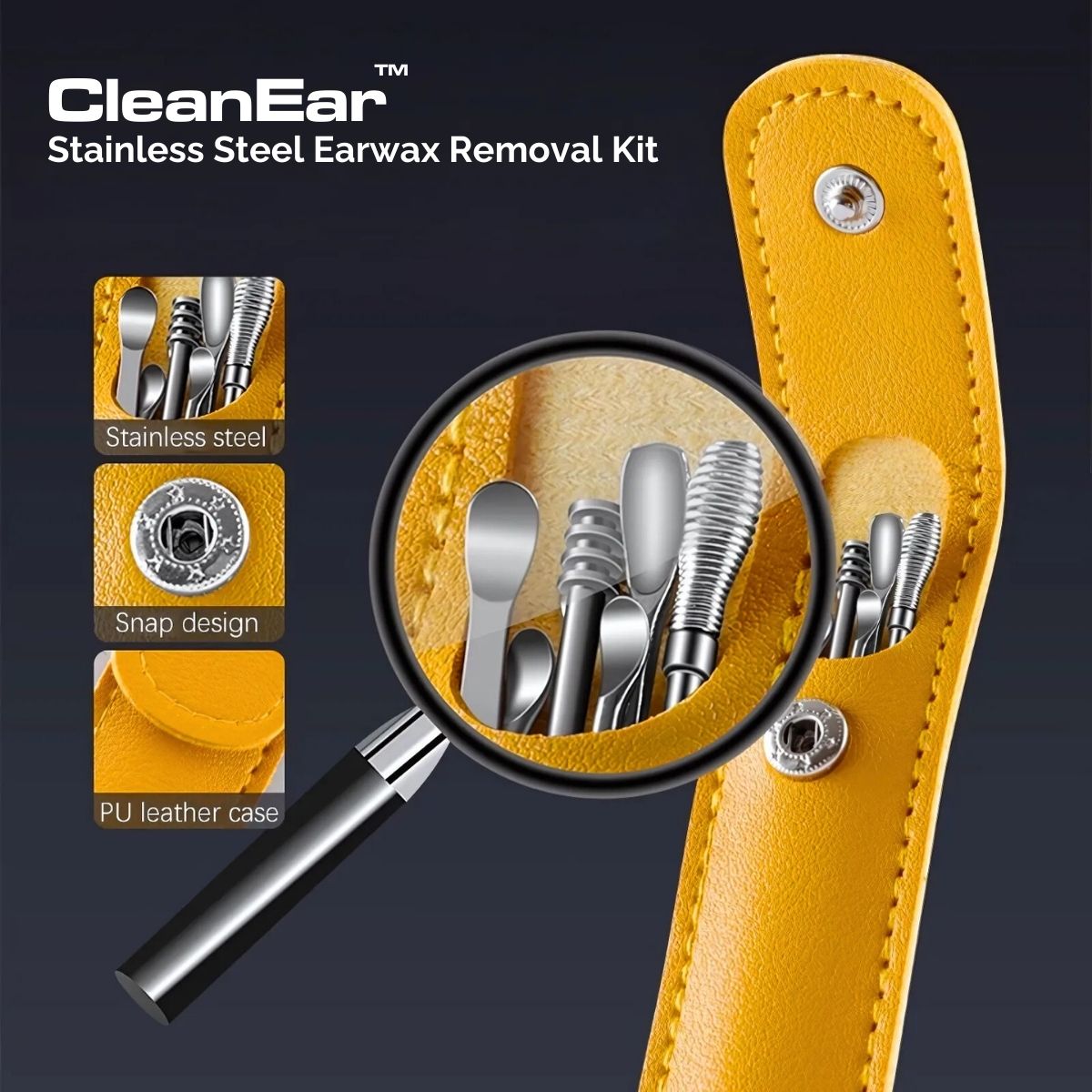 CleanEar™ Stainless Steel Earwax Removal Kit