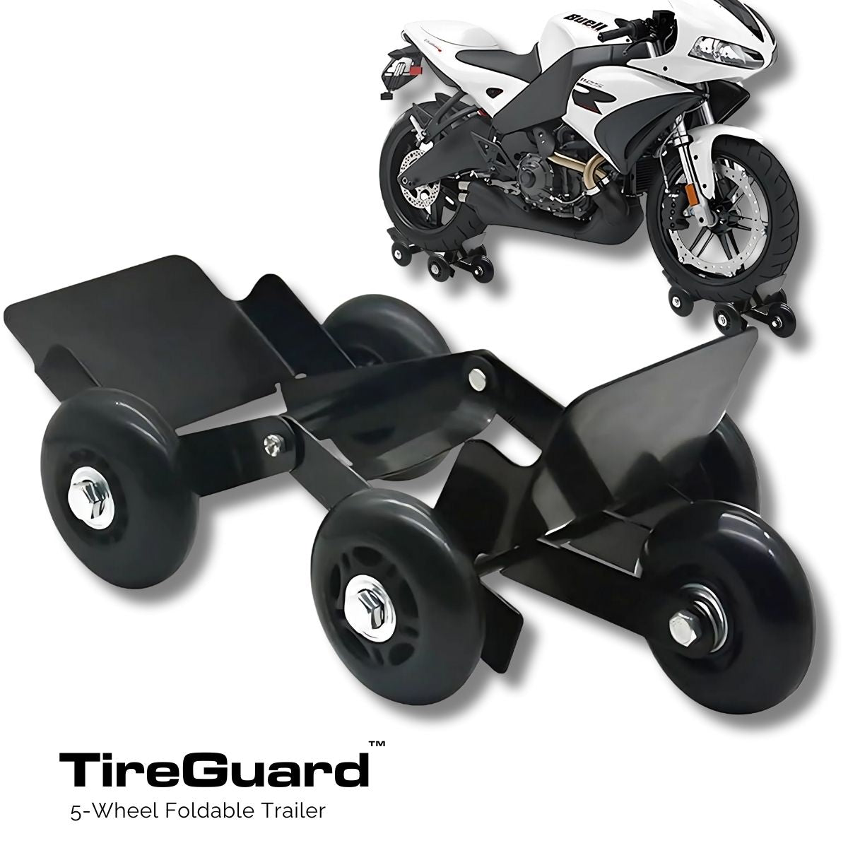TireGuard™ 5-Wheel Foldable Trailer