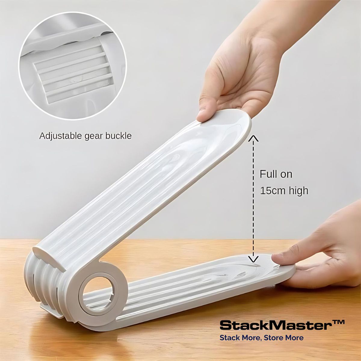 StackMaster™ Adjustable Shoe Rack (2pcs)