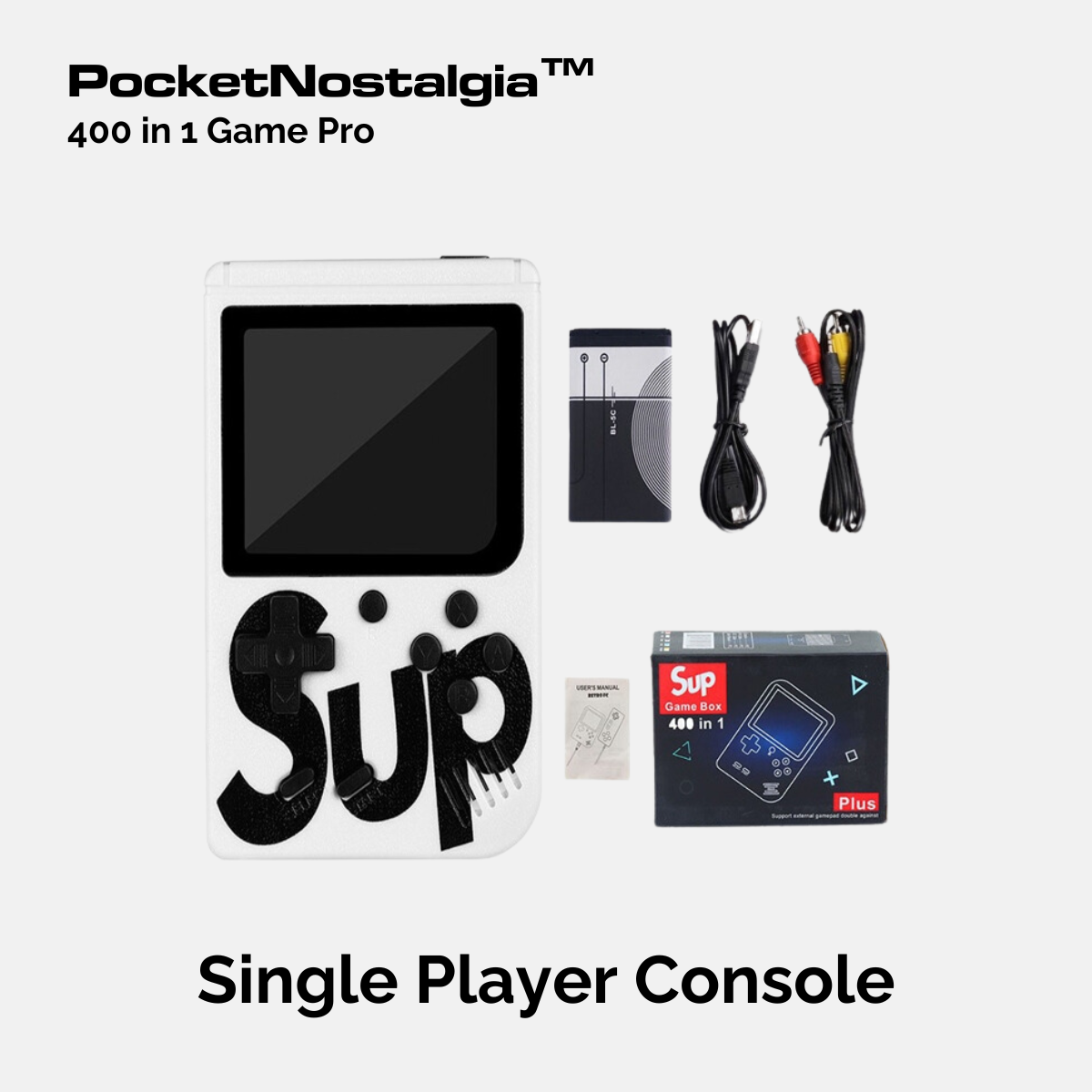 PocketNostalgia™ 400 in 1 Game Pro