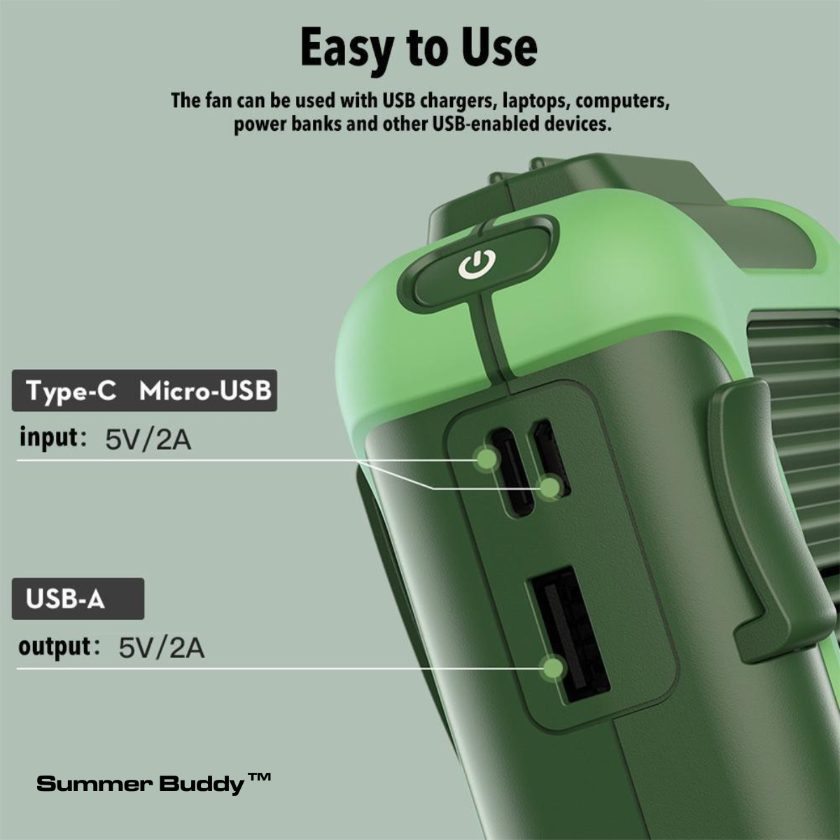 SummerBuddy™ Pocket Aircon & Powerbank