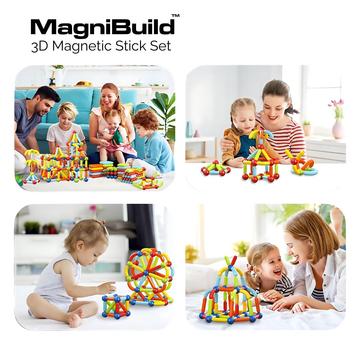 MagniBuild™ 3D Magnetic Stick Set