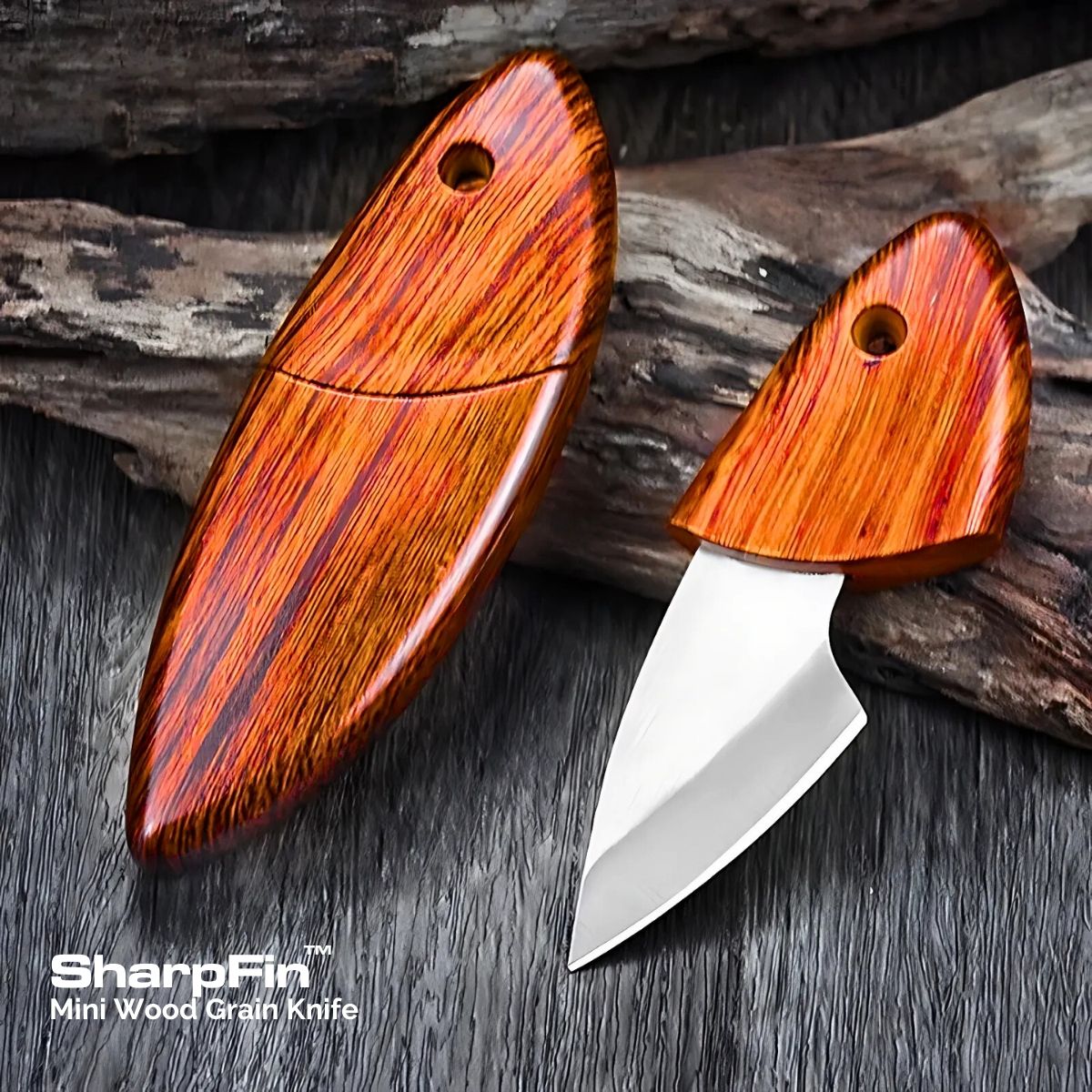 SharpFin™ Mini Wood Grain Knife