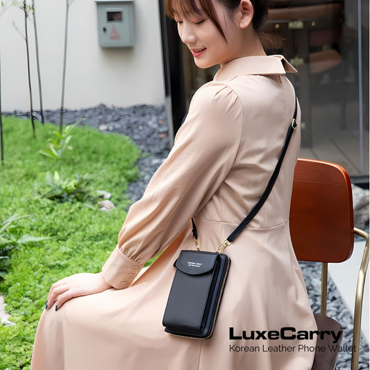 LuxeCarry™ Korean Leather Phone Wallet