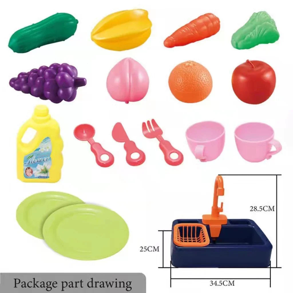 KiddieClean™ Electric Kitchen Sink Play Set