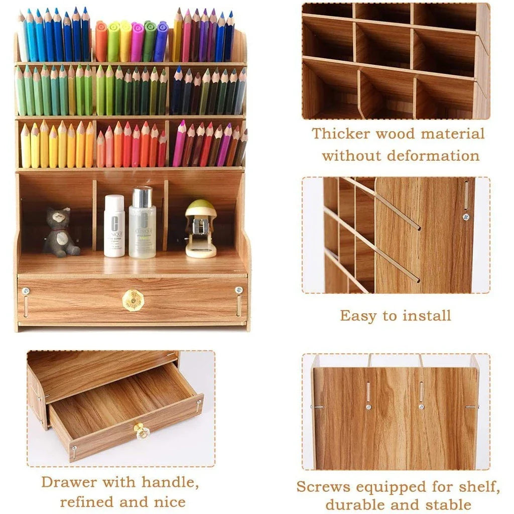 Ministax™ Wooden Desk Organizer