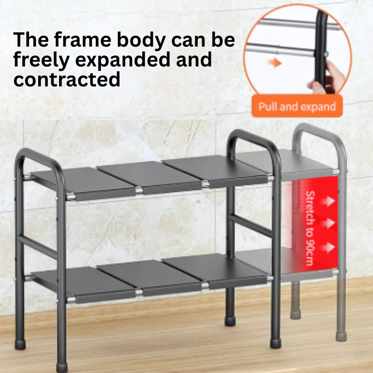SpaceExpander™ Adjustable Under Sink Rack