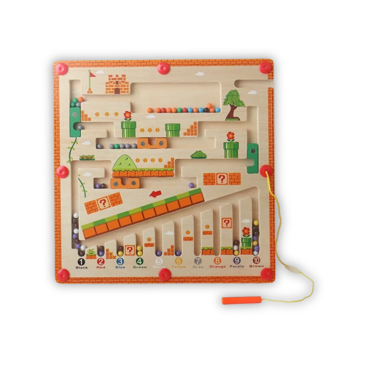 MarioMaze™ Color Counting Educational Montessori Board