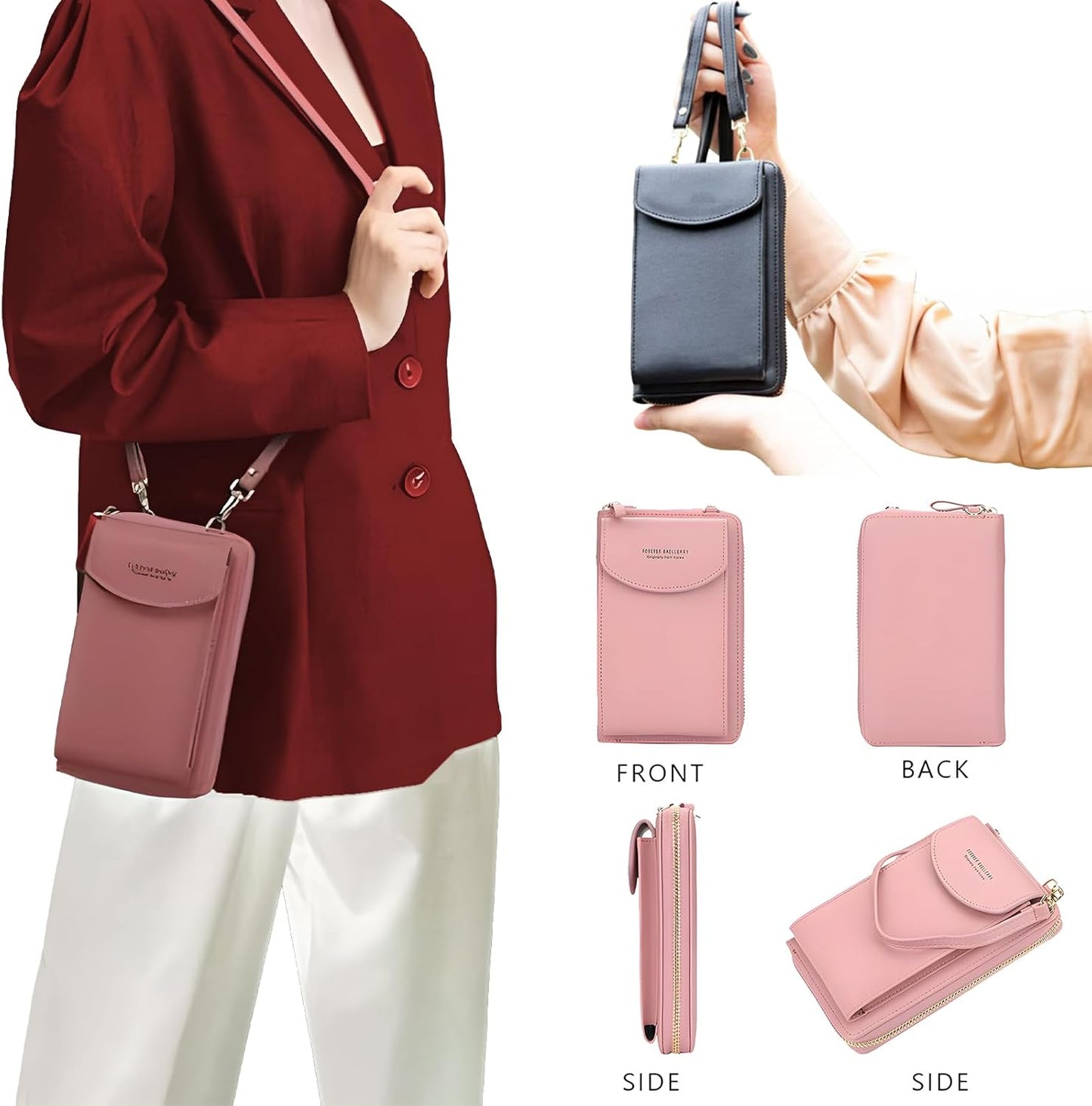LuxeCarry™ Korean Leather Phone Wallet