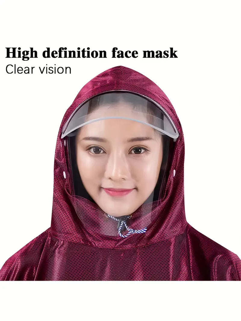 StormGuard™ Motorcycle Raincoat with Eye Cover