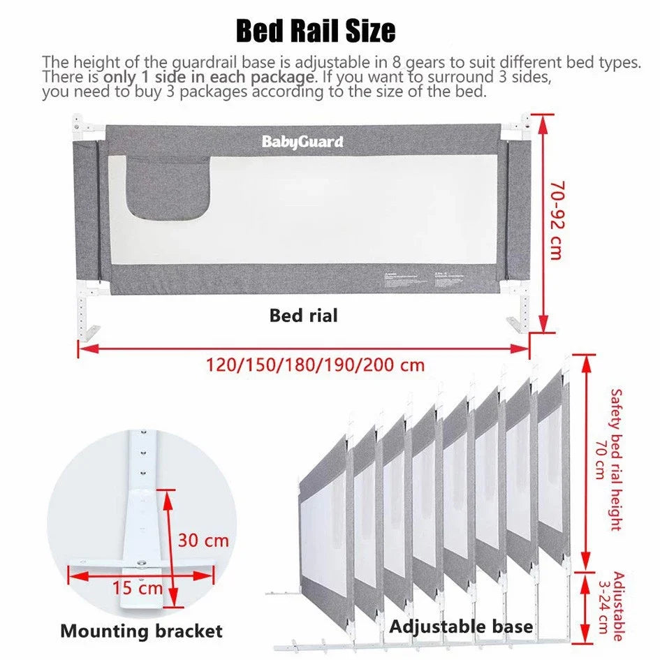 SafeBaby™ Bedside Protector Safety Rail