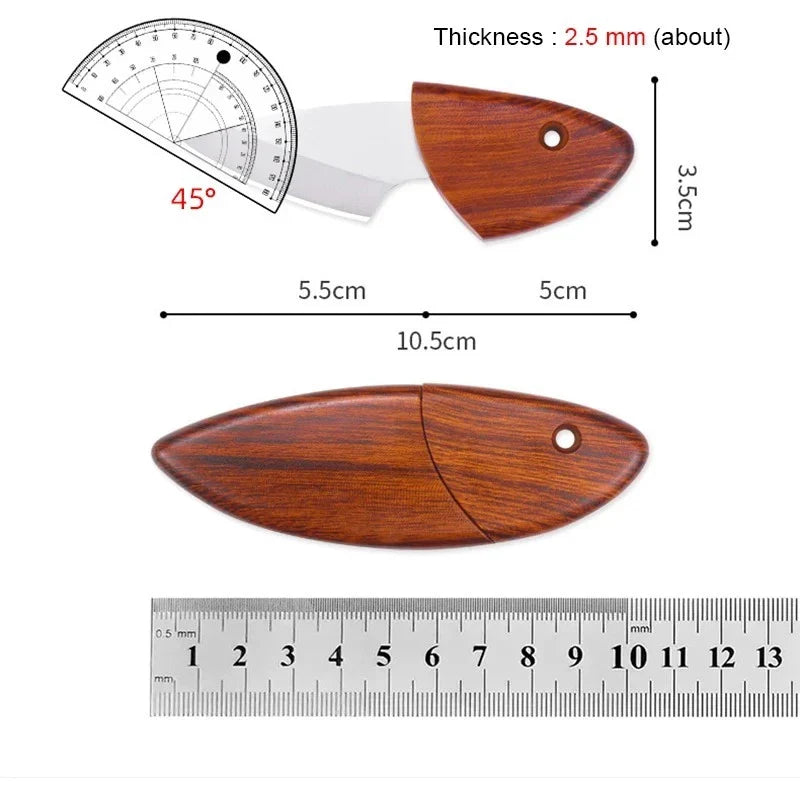 SharpFin™ Mini Wood Grain Knife