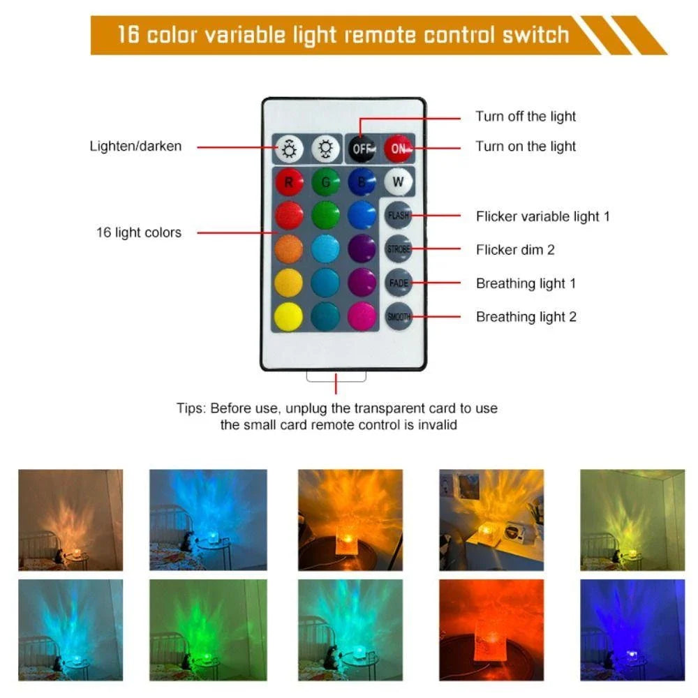 RippleGlow™ Water Ripple Night Light
