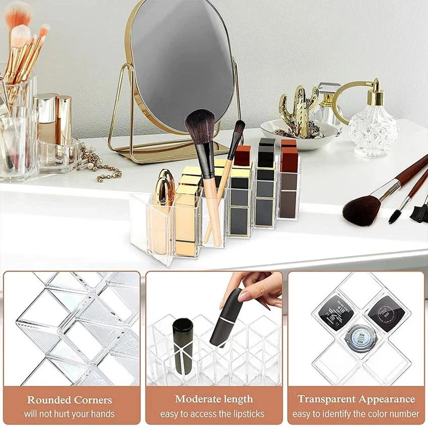LipOrg™ 16 Slot Acrylic Lipstick Organizer