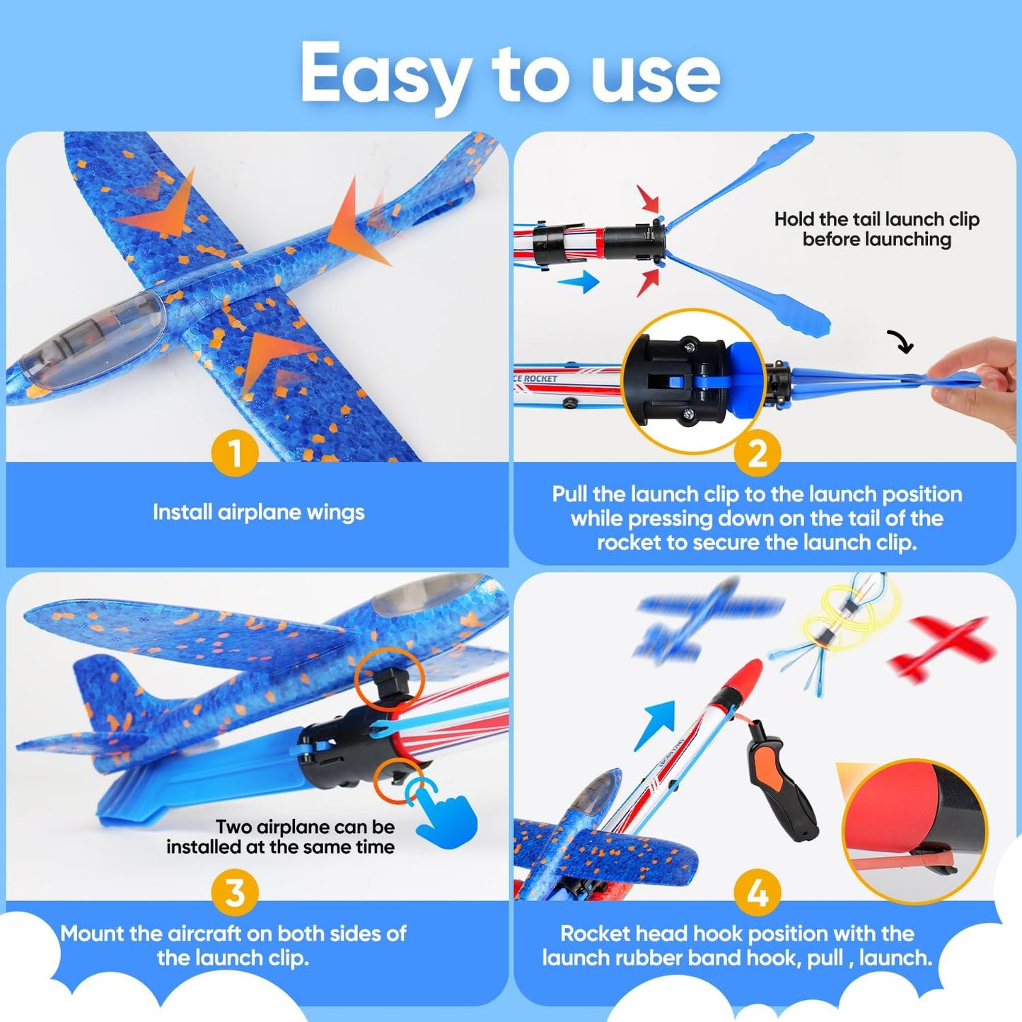 SkyCraft™ Foam Airplane Launcher Set