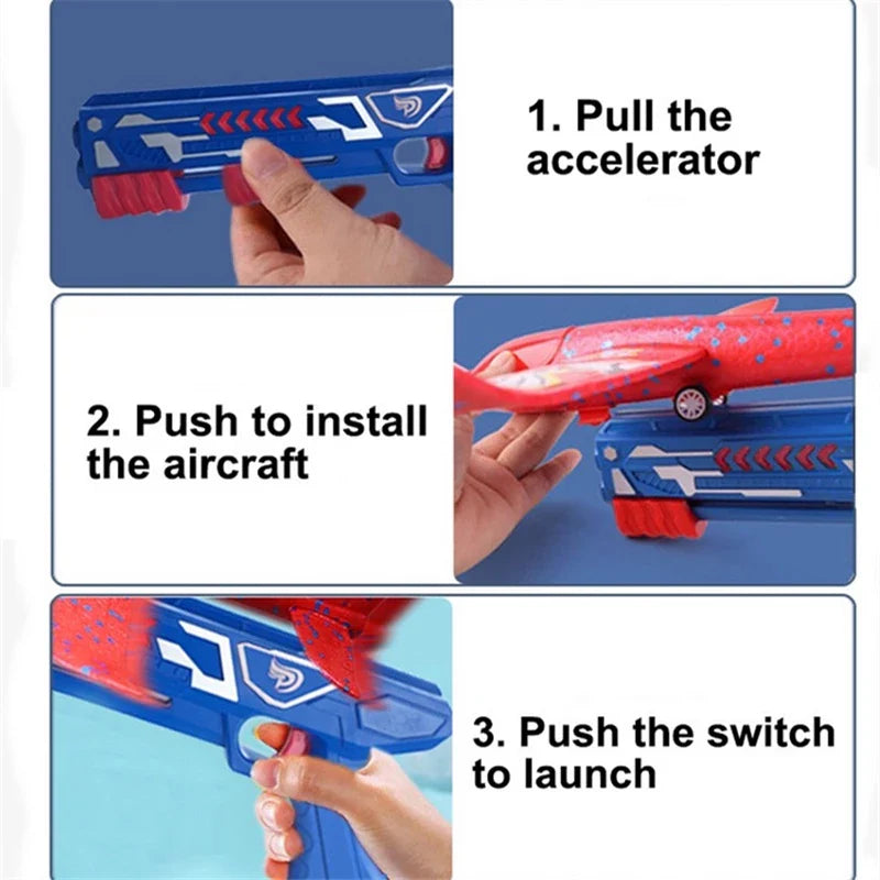 SkyCraft™ Foam Airplane Launcher Set