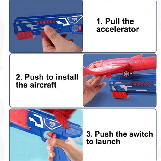 SkyCraft™ Foam Airplane Launcher Set