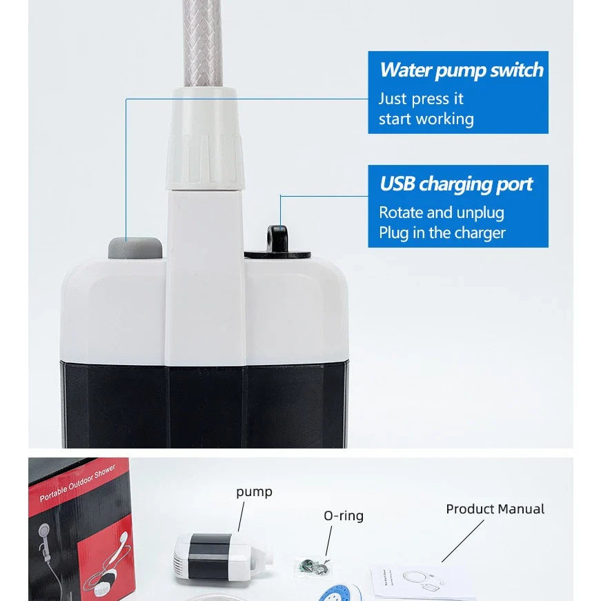 RinseOnTheGo™ Portable Camping Shower